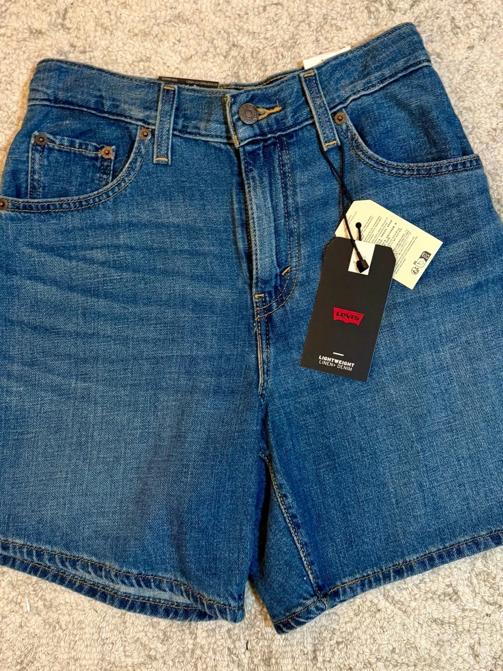 Levi's High Rise Baggy Denim Shorts